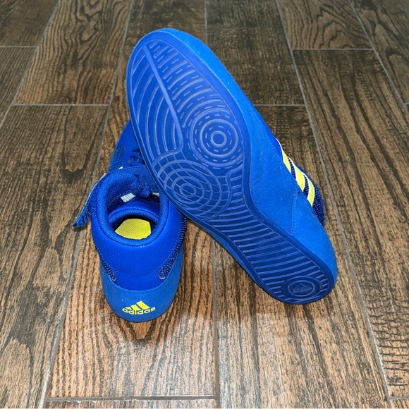 Mens Adidas HVC 2 Royal Blue - Solar Yellow Wrestling Shoes Sz. 12 - Picture 3 of 3
